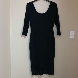 Love Fire Black Lace Midi Dress